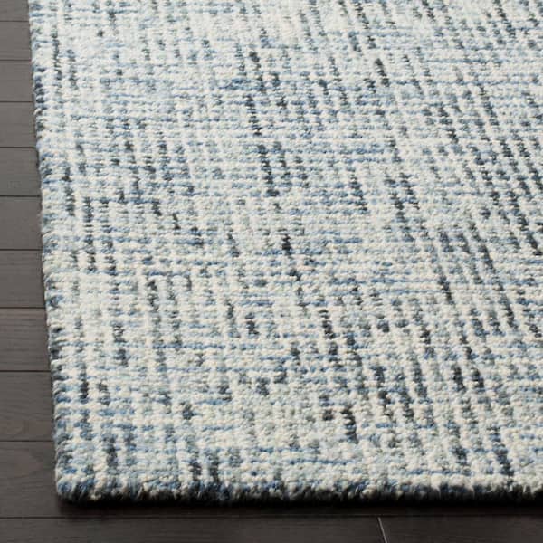 SAFAVIEH Abstract Blue/Charcoal 8 ft. x 10 ft. Solid Area Rug