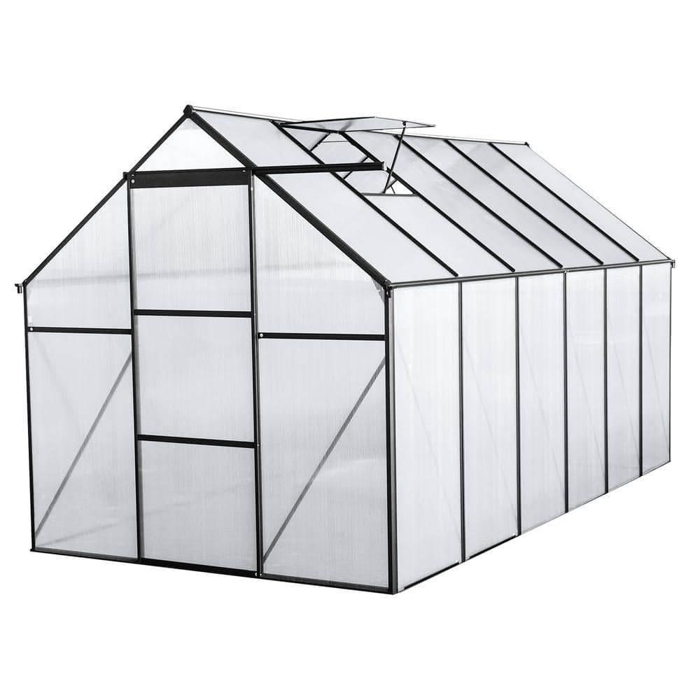 74 in. W x 146 in. D x 76 in. H Polycarbonate Greenhouse with Aluminum Fram