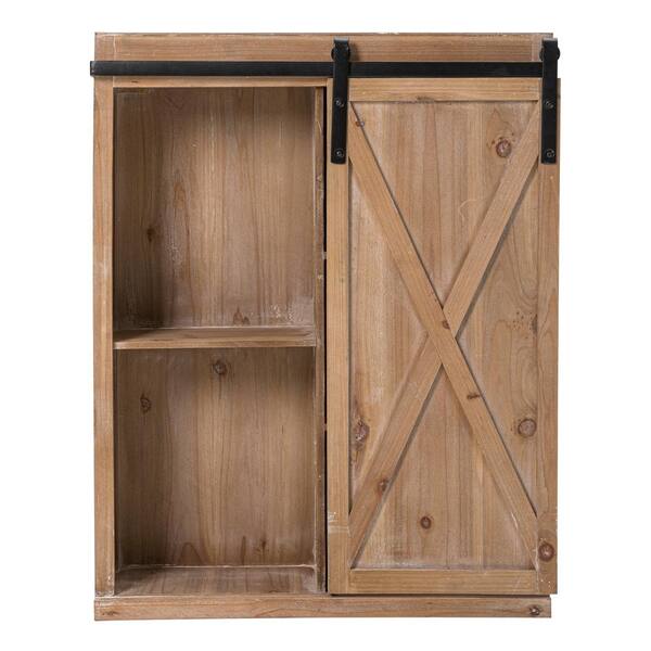 Shop Zentra Oak Brown Finished Wood 2-Door Storage Cabinet with Glass Doors, Buffets & Cabinets