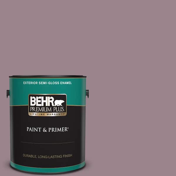 BEHR PREMIUM PLUS 1 gal. Home Decorators Collection #HDC-CL-05 Orchard Plum Semi-Gloss Enamel Exterior Paint & Primer