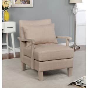 Jamila Beige Fabric Armchair