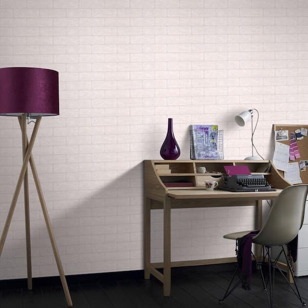 Brick White Paintable Wallpaper