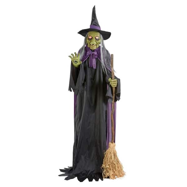 7 ft. Gruesome Grounds Animated LED Spellcasting Witch