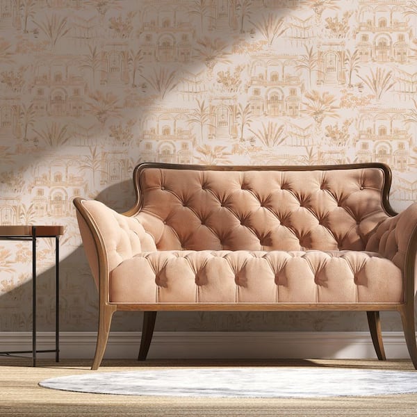 Coral Boulevard Toile Unpasted Wallpaper Roll (Covers 56 sq. ft.)