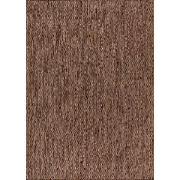Sunshine Solid Gold 6 ft. x 9 ft. Indoor Outdoor Area Rug