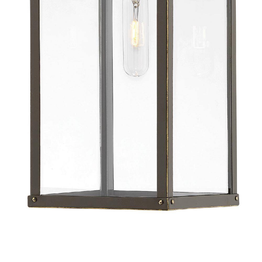 Oil Rubbed Bronze Outdoor Hanging Lantern with Clear Glass