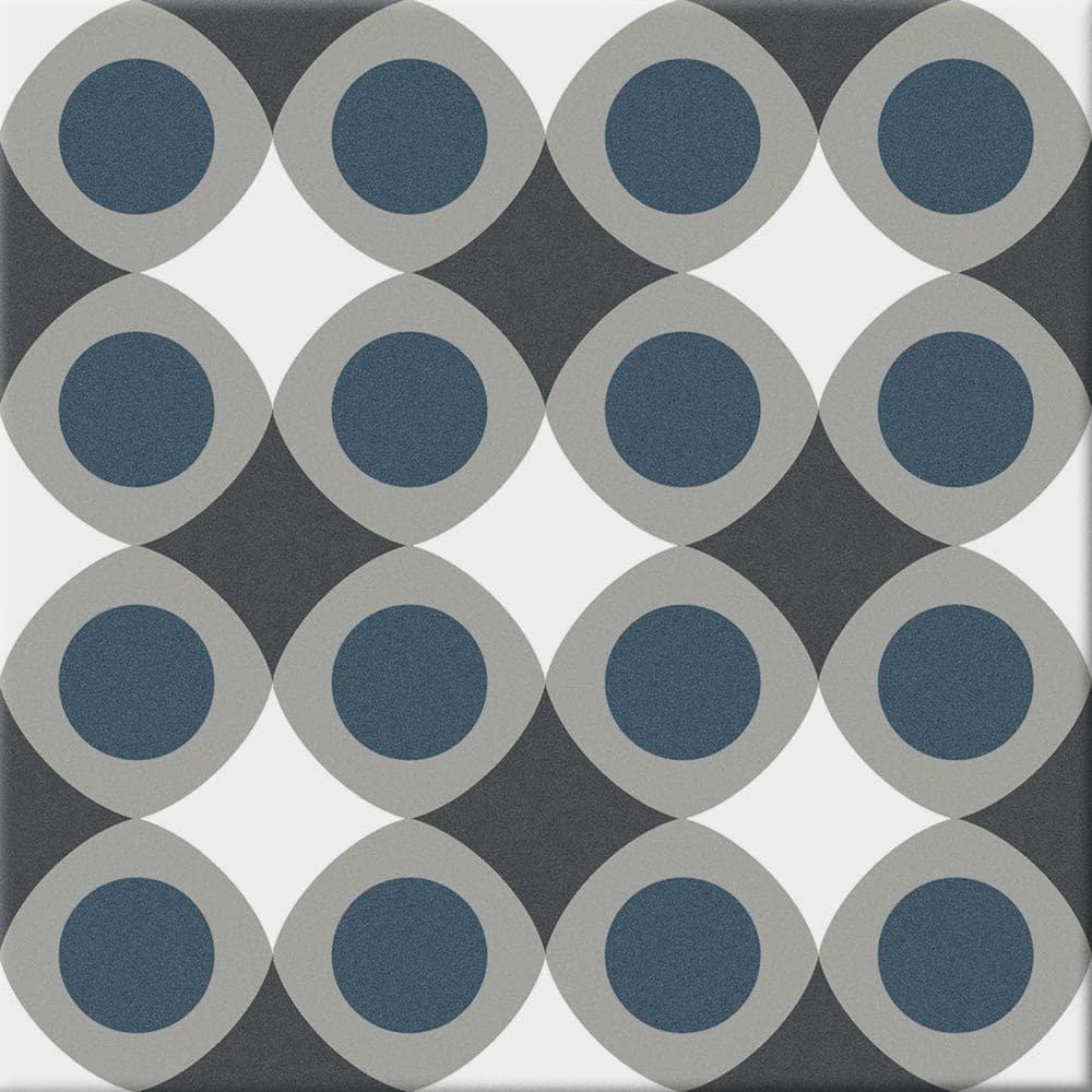 Monbleu Elismore 8 in. x 8 in. Patterned Look Matte Porcelain Floor and Wal