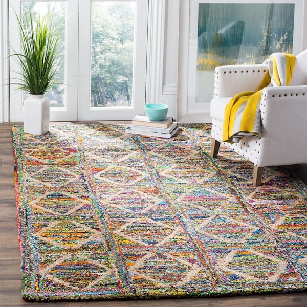 Nantucket Multi Doormat 2 ft. x 3 ft. Border Geometric Area Rug