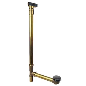 29 in. Linear Tip-Toe Drain Bath Waste and Overflow with Ball Joint, Polished Chrome