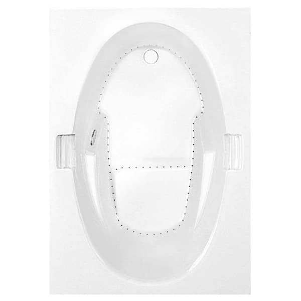 Aquatic Serenity 7 - 60 in. Rectangular Bathtub with Reversible Drain in Acrylic Drop-in DriftBath and Chromotherapy White