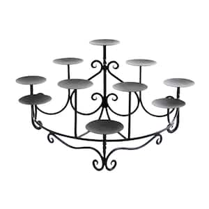 Tiered Small Spandrels II Hearth Fireplace Candelabr 18.75 in. L Graphite Finish