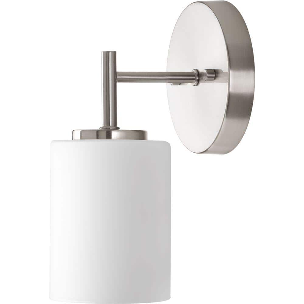 Brushed Nickel 9.75" Dimmable Outdoor Wall Sconce