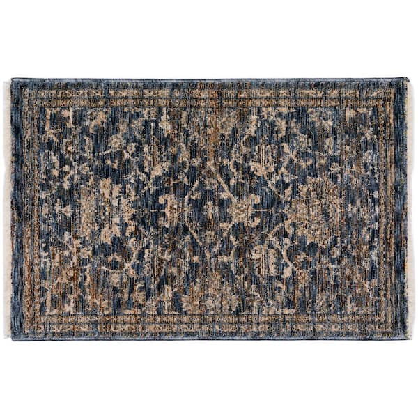 Yarra  1 ft. 8 in. x 2 ft. 6 in. Blue Vintage Rug