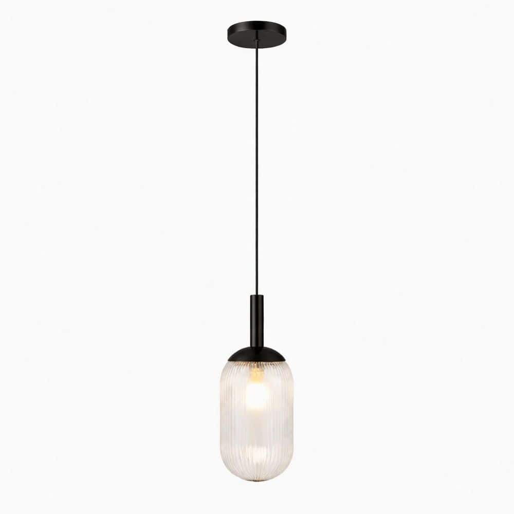 5.9 in. 25-Watt 1-Light Black Bronze Vintage Brass Accents Industrial Mini Pendant Light for Kitchen Island, Dining room price history on PriceWatchPro