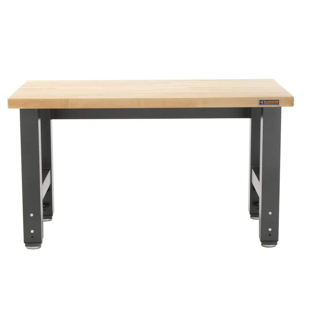 Granite Hammered Steel Adjustable Height 48" Workbench
