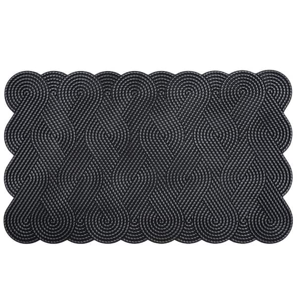 Silver Knotted Rubber 18 in. x 30 in. Multi color Indoor/Outdoor Doormat