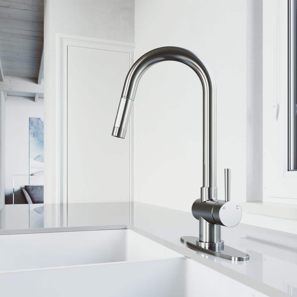 Square Kitchen Sink Taps Chrome Brass Mono Single Lever Mixer Modern Faucet J0 