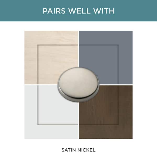 3 in. (76 mm) Center-to-Center Satin Nickel with Faux Capiz Insert Bar Drawer Pull
