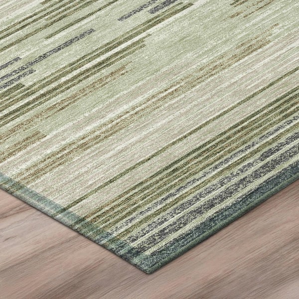 Chantille Machine Washable Indoor/Outdoor Abstract ACN2999 Celery 10 ft. x 14 ft. Area Rug