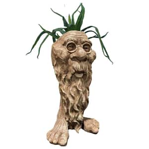 18 in. Grandpa RIP Muggly Face Gaarden Statue Planter Holds 7 in. Pot