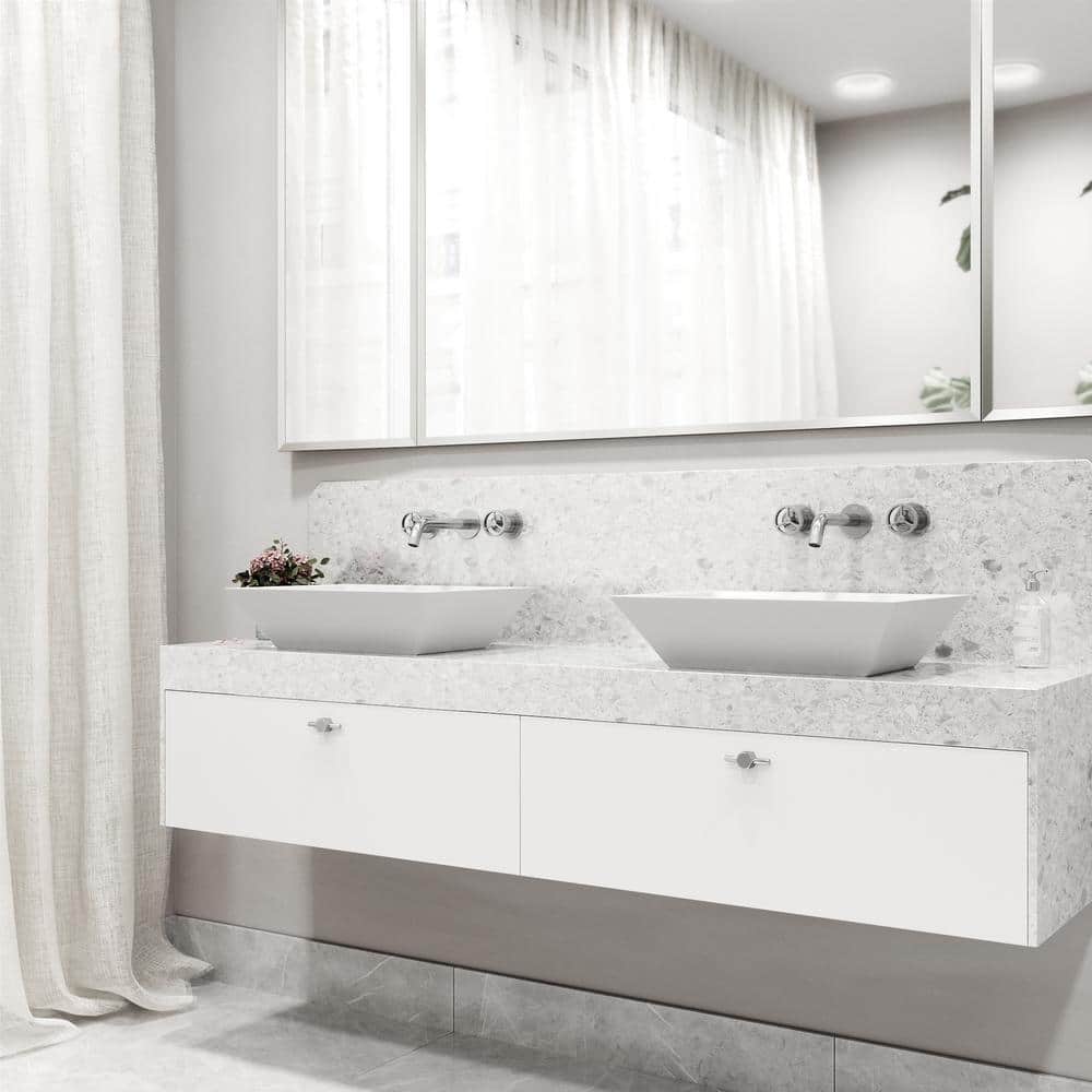 Brooklyn Inspired Industrial-Chic Chrome Wall Mount Bathroom Faucet
