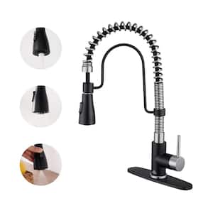 Single-Handle Pull Down Sprayer Kitchen Faucet with Advanced 3 Function Spray in Brushed Nickel