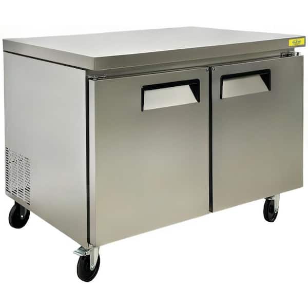 Elite Kitchen Supply 47.2 in. 12 cu. ft. Commercial Worktop Freezer EA48F in Stainless