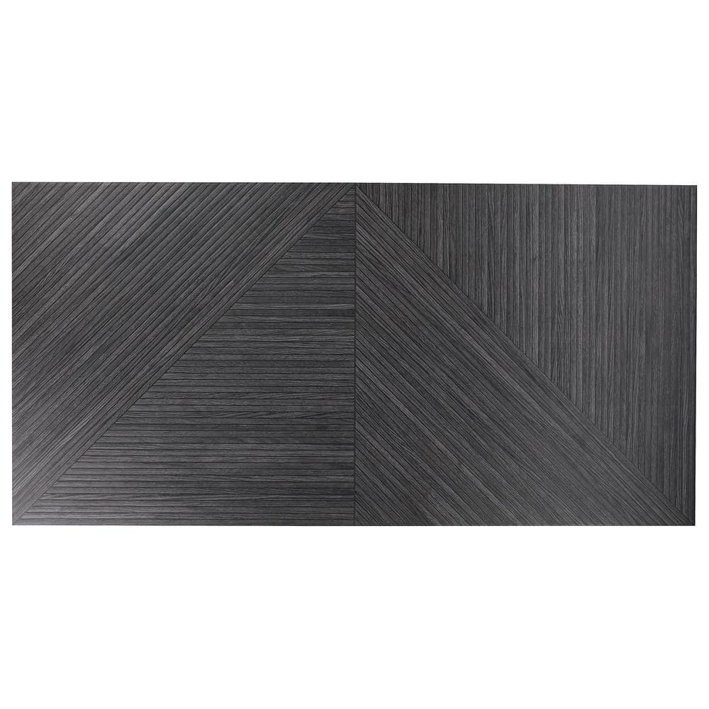 Charcoal Matte Porcelain Wood Look Rectangular Wall Tile