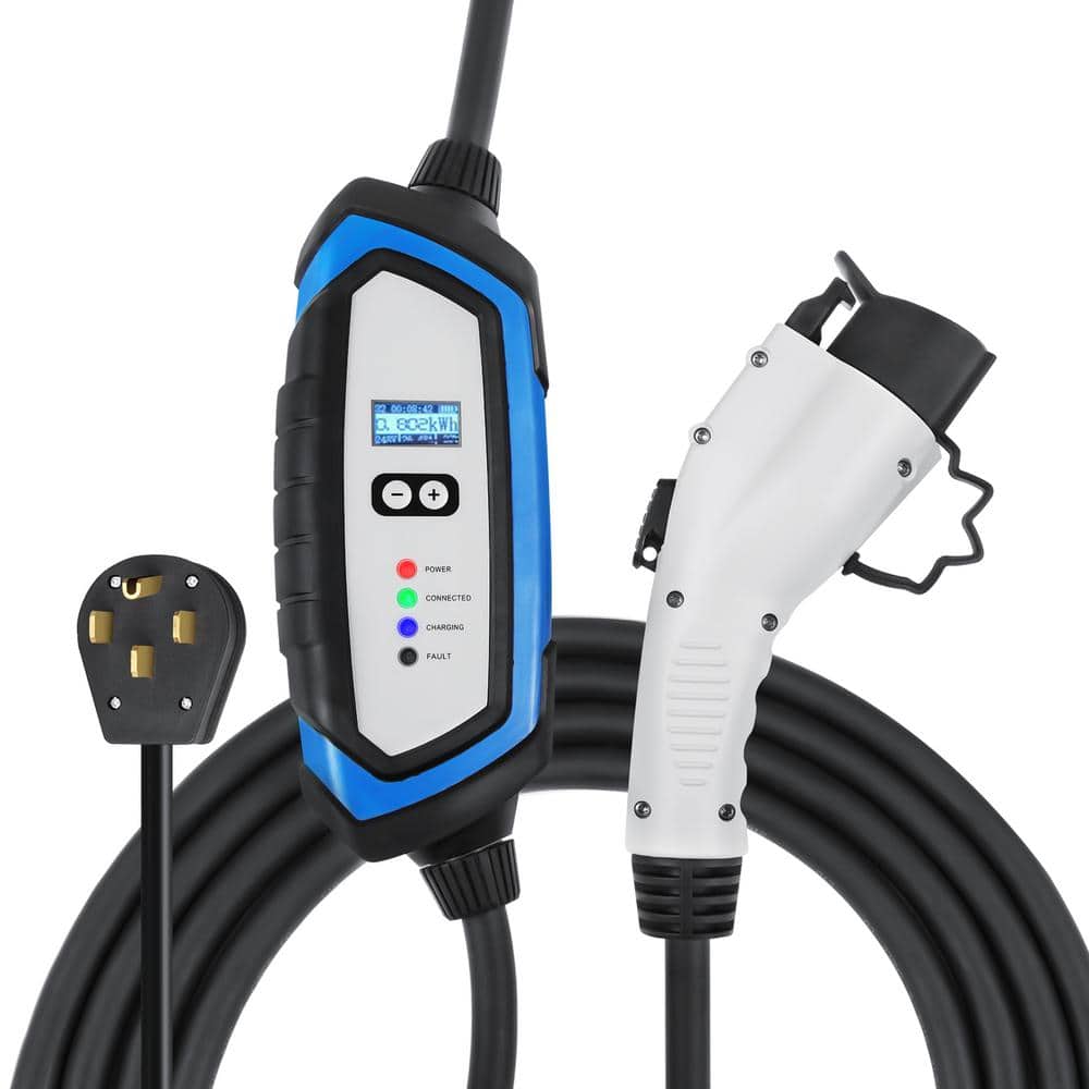 LECTRON 240-Volt 32 Amp Level EV Charger with 21 ft Extension Cord J1772  Cable and NEMA 14-50 Plug Electric Vehicle Charger EVCharge14-50-32A The  Home Depot