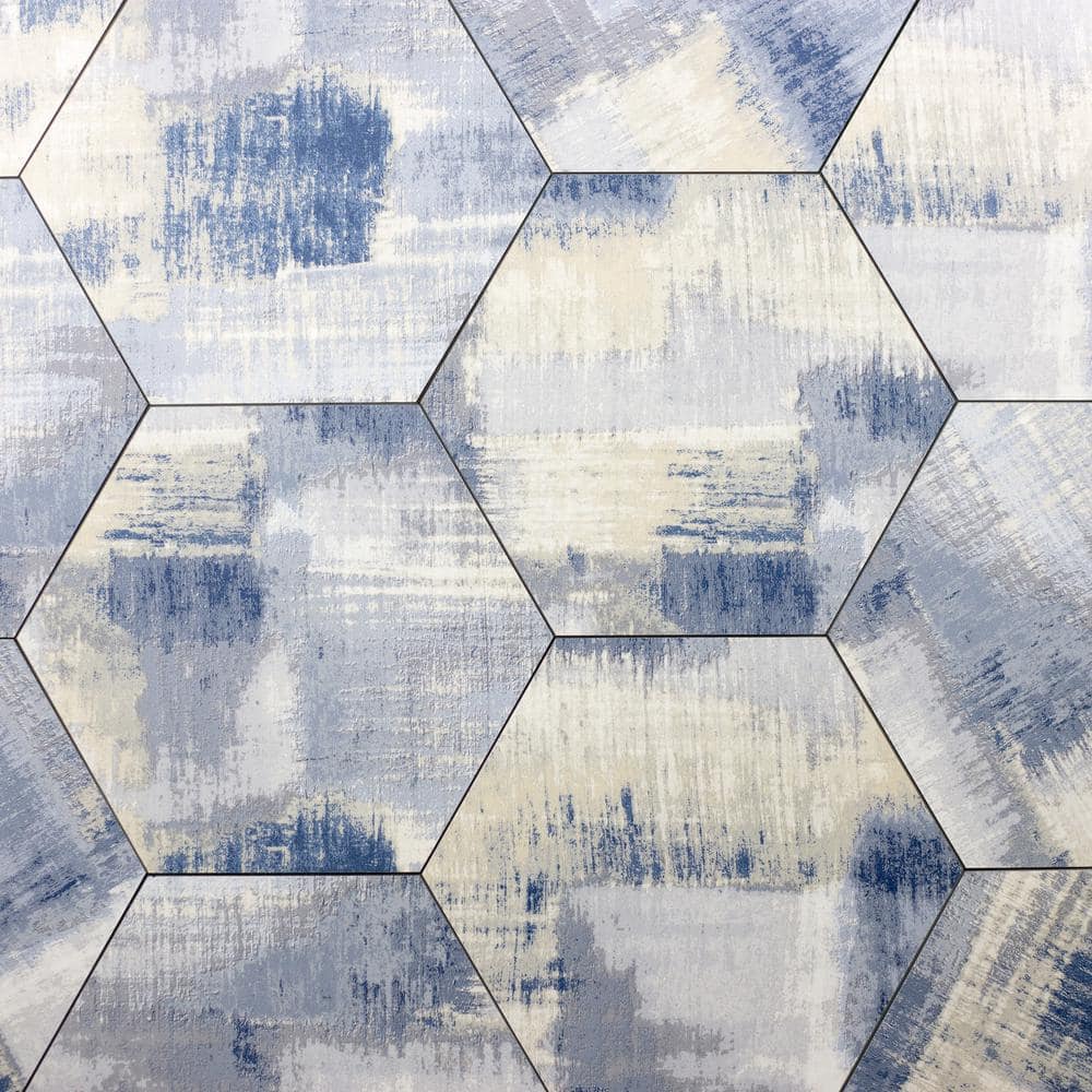 Modern Farmhouse Blue Matte Hexagonal Wall Tile