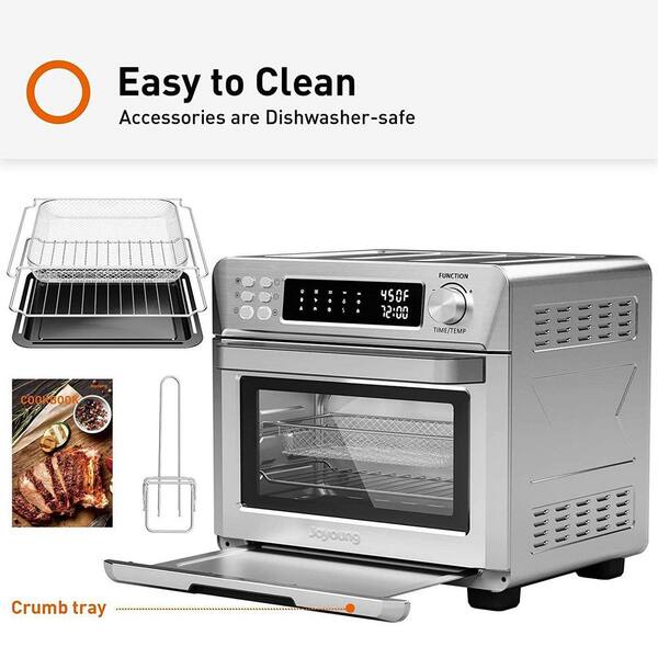whall Toaster Oven Air Fryer, Max XL Large 30-Quart Smart Oven,11-in-1  Countertop with Steam Function,12-inch Pizza,6 slices of Toast, 4  Accessories Included, Stainless Steel /1700W/BLACK - Yahoo Shopping