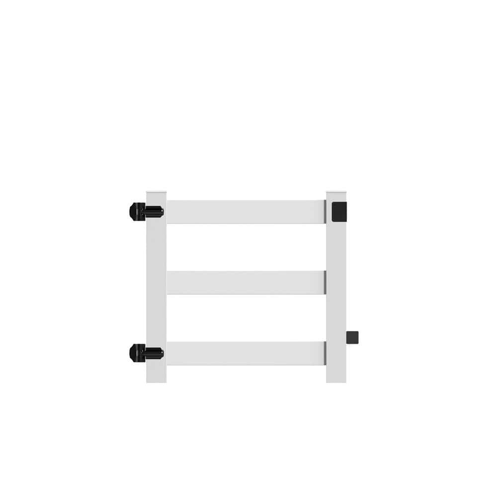 3-Rail Post and Rail 4 ft. x 4 ft. White Vinyl Walk Gate Kit Fence Gate price history on PriceWatchPro