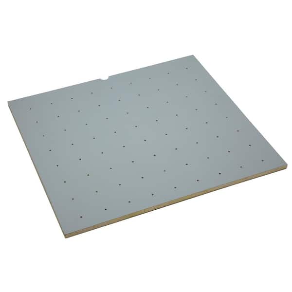 Rev-A-Shelf 0.625 in. H x 12 in. W x 16 in. D Wood with Grey Vinyl Lining Peg Board Drawer Insert