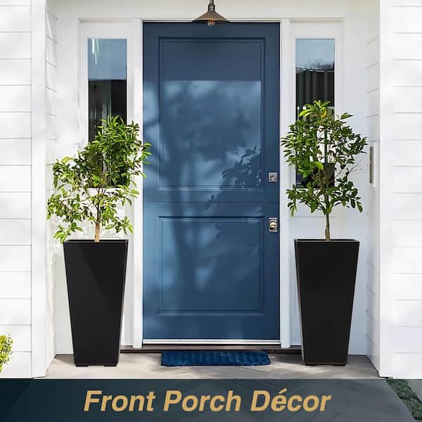 Metal Flower Planter Box Garden Yard Decorative Window Box (Set of 2)