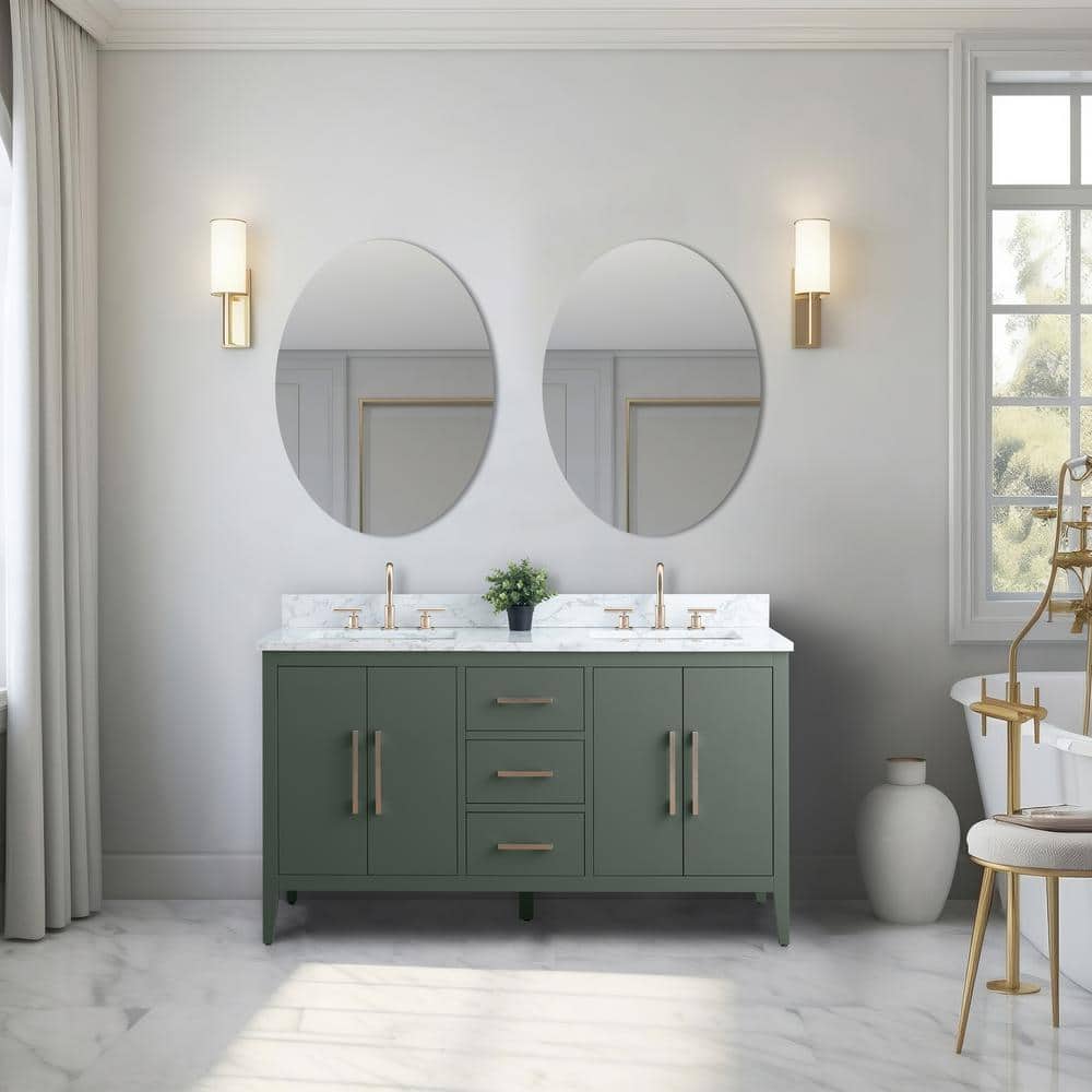 remodel 05 V.A. 『VANITY BOX』 Vanity Art 60 in. W x 22 in. D x 34 in. H Double Sink