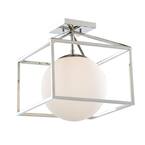 Eclipse 1-Light Polished Nickel Semi-Flush Mount