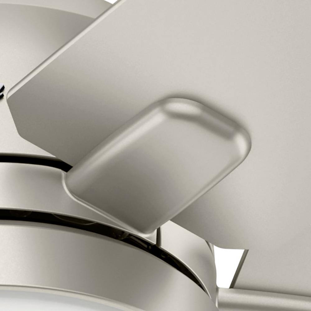 52" Matte Nickel Smart Ceiling Fan with LED Light and Remote