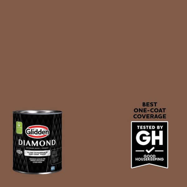 Glidden Diamond 1 qt. PPG1071-7 Spiced Cinnamon Semi-Gloss Interior Paint with Primer