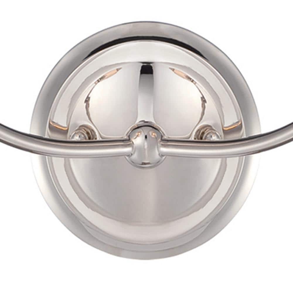 Sylvan Polished Nickel 2-Light Sconce with White Linen Cylinder Shades