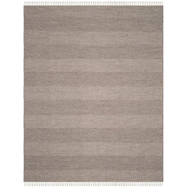 SAFAVIEH Montauk Ivory/Anthracite 9 ft. x 12 ft. Geometric Area Rug