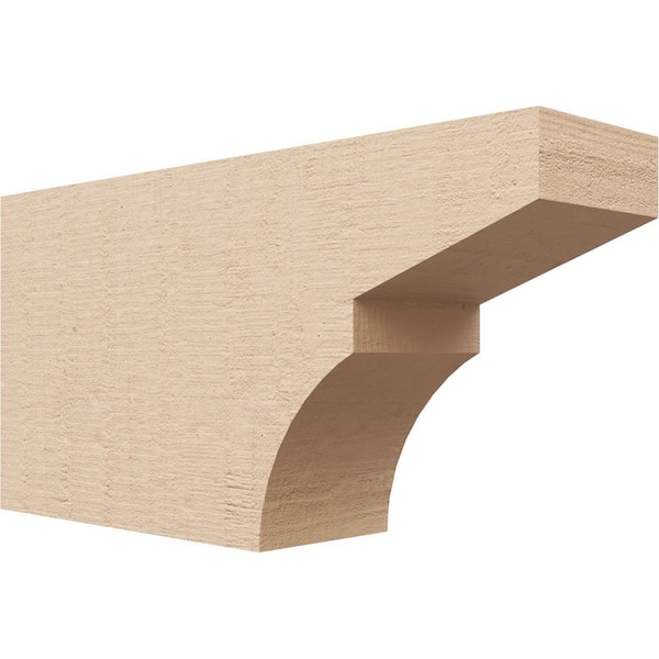 Ekena Millwork 4-in. x 8-in. x 16-in. Monterey Woodgrain, Primed Tan Timberthane Polyurethane Rafter Tail Brace