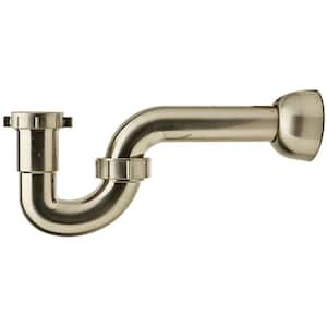 1-1/2 in. Decorative ABS Plastic P-Trap in ABS Plastic in Brushed Nickel