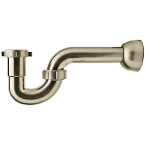 1-1/2 in. Decorative ABS Plastic P-Trap in ABS Plastic in Brushed Nickel