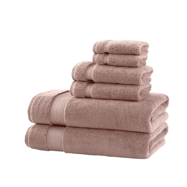 Home Decorators Collection Egyptian Cotton Dusty Mauve 6-Piece Bath Sheet Towel Set