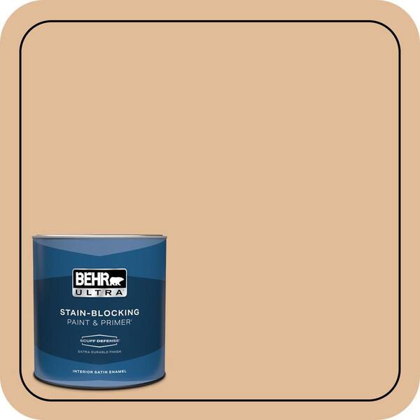 BEHR ULTRA 1 qt. #270E-3 Only Natural Extra Durable Satin Enamel Interior Paint & Primer