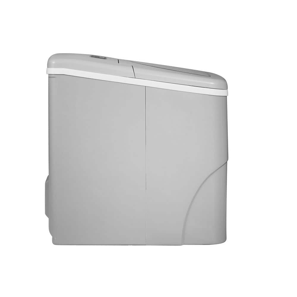 Silver Compact Countertop Portable Ice Maker with 26 lbs Capacity