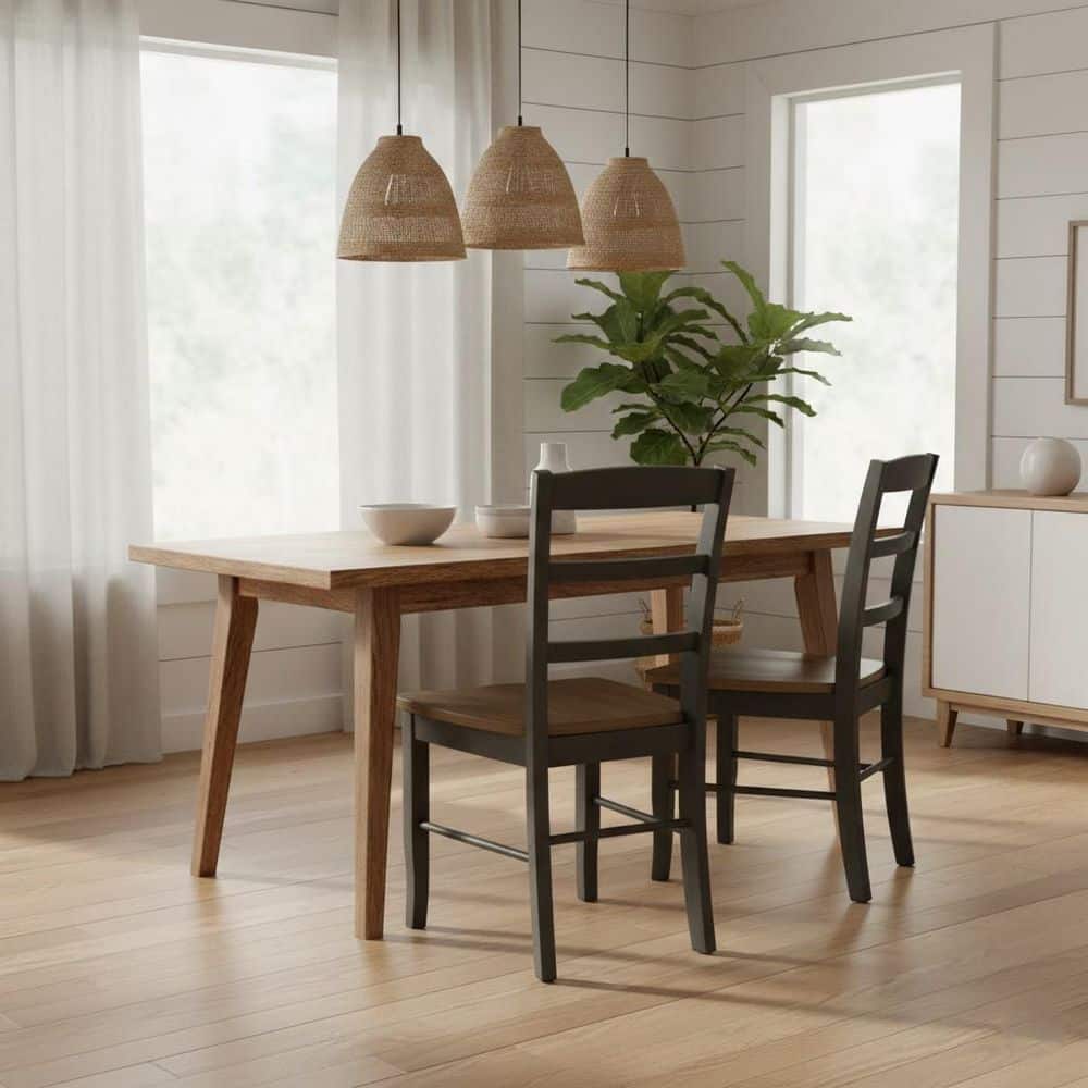 International Concepts Distressed Hickory and Coal Madrid Dining