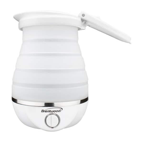 Dual Voltage 3.3 Cup Collapsible Travel Kettle in White