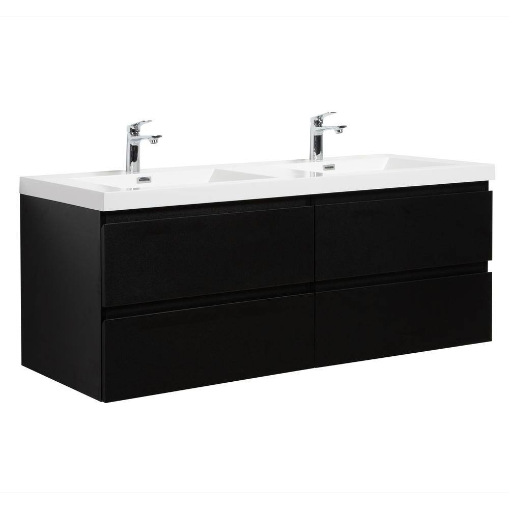 Reviews for 60 in. W x 20 in. D x 23 in . H Double Sink Bathroom Vanity