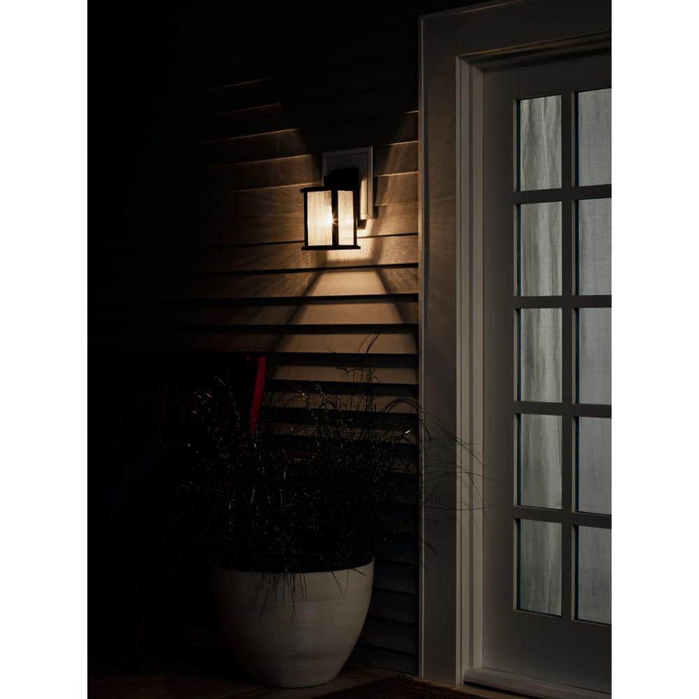 Marimount Black 11" Outdoor Wall Lantern with Clear Glass